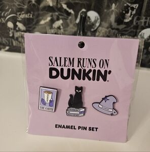 Salem Runs On Dunkin Enamel Pin Set